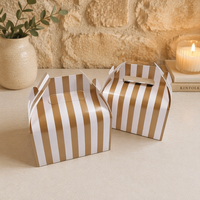 Boîtes d'emballage pour gâteaux et desserts en carton de qualité alimentaire avec logo personnalisé en gros, boîtes cadeaux pour biscuits avec poignée