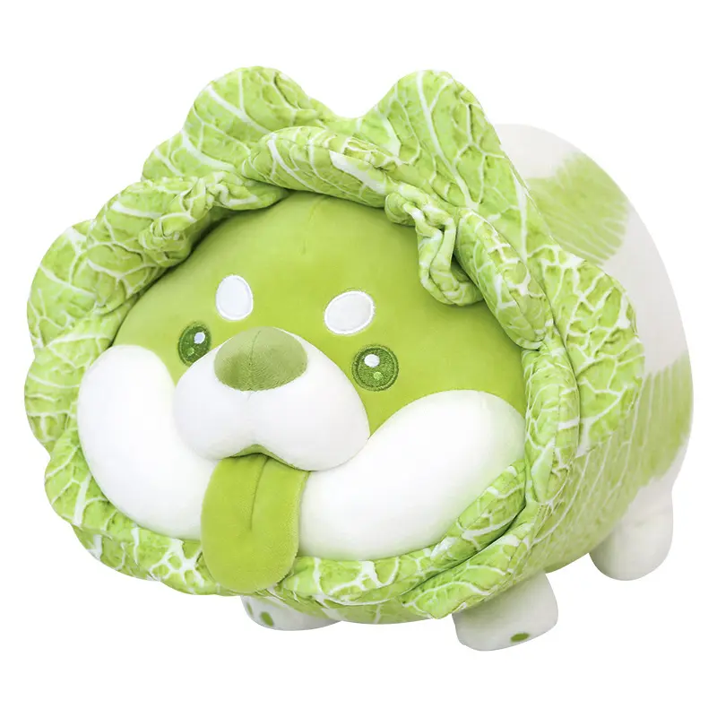Hot amazon cabbage dog plush doll cute puppy plush toy doll girl sleeping pillow birthday gift hugging cartoon Stuffed animal