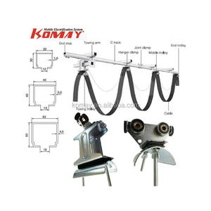 KOMAY acciaio zincato C-Rail sistema festone C-Track Flat Cable Trolley - Product Image 5