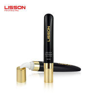 Botella de crema para ojos de masaje de cerámica personalizada Envase cosmético de plástico PE suave vacío Botella de crema para ojos de 15 ml con aplicador de cerámica