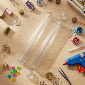 Contenitore in Plastica Trasparente con Coperchio, Tubi in Plastica Cristallina da 150mm per Progetti Artigianali e Fai-da-Te - Product Image 3