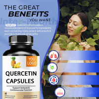 Capsules de Quercétine et de Bromélaïne Végétariennes Ausreson 500 mg – Compléments pour Adultes – Capsules de Quercétine Liposomale