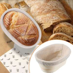 Panier <span class=keywords><strong>à</strong></span> pain Benetton naturel de haute qualité pour le pain, modèle pour mélanger la farine, la <span class=keywords><strong>pâte</strong></span> fermentée, le couteau <span class=keywords><strong>à</strong></span> levain, guide pour couper le levain - Product Image 4