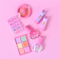 Penjualan Paling Laris OEM Set Perlengkapan Makeup Kecantikan Perlengkapan Cat Mata Cat Kuku Lipstik Mainan Anak Perempuan Kosmetik Menyesuaikan Logo