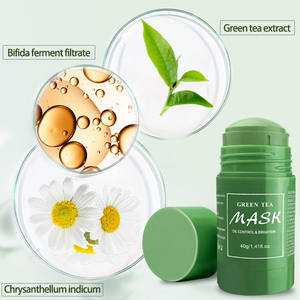 หน้ากากดินน้ำมันออร์แกนิก,มาส์กการดูแลผิวหน้าสีเขียวใบชา - Product Image 4