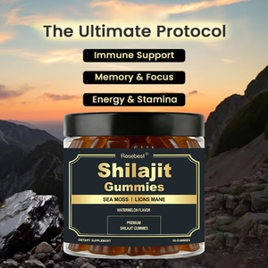Rosebest Custom 1500mg Pure Organic Himalayan Organic Shilajit Lions Mane and Sea Moss Gummies Candy Supplement with Ashwagandha - Product Image 3
