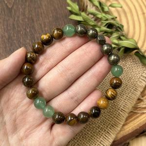 Natural Stone <b>Bracelet</b> Colorful Glass <b>Beaded</b> Masculine Energy Seamless Verified Manufacturer Product Bundling Service - Product Image 2