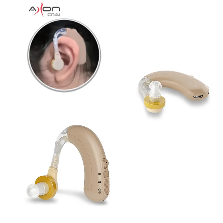 AXON POWERTONE C-109 중국 저렴한 가격 휴대용 충전식 아날로그 청력 증폭기 BTE Earing Aid