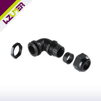 WZUMER IP68 Plastique PG9 PG16 Type de filetage Étanche Coude à 90 degrés Presse-étoupes en nylon PG11 20mm