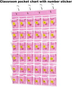 Organizador Colgante para el Aula con 36 Bolsillos Transparentes, Organizador de Pared para Teléfonos Celulares y Calculadoras con Pegatinas Numéricas - Product Image 3