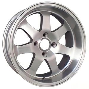 Cerchi in Lega 15x8.0 a <span class=keywords><strong>8</strong></span> Razze 4 Fori PCD100 ET20 CB73.<span class=keywords><strong>1</strong></span> Argento Lavorato per Auto Tuning - Product Image 1