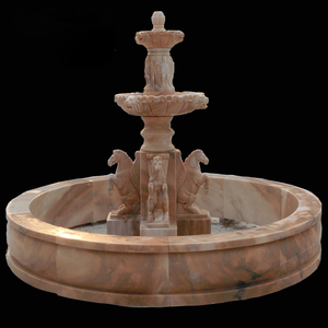 Più economico all'aperto marmo bianco intagliato a mano fontane d'acqua con cavallo Tatues - Product Image 5