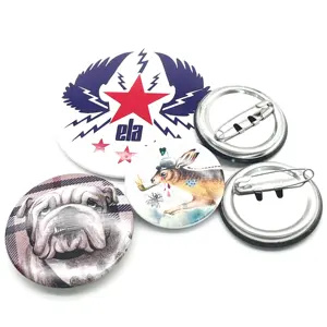 Hot selling Low price Button Badge Safety Brooch Pin Custom logo circular logo Metal Souvenir Button badge For Children