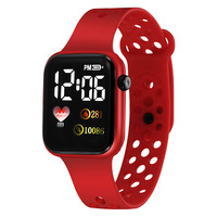 Jam Tangan Digital LED 8 Warna Harga Murah untuk Anak-Anak, Fashion Sport dengan Tali Silikon, Jam Elektronik
