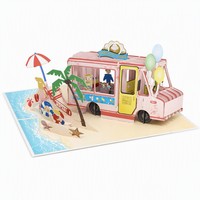 Carte de vœux pop-up faite à la main pour un joyeux anniversaire, carte d'anniversaire 3D avec enveloppe