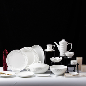 Service de vaisselle en porcelaine blanche chinoise, vaisselle en porcelaine fine, service de vaisselle à fruits, vaisselle vintage blanche, service de plats <span class=keywords><strong>Pito</strong></span> - Product Image 6
