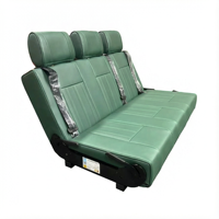 Banc trois places vert en gros, réversible, pliable à plat dans les deux sens, personnalisé pour la conversion de fourgonnettes Hiace Sprinter VW T4 T5 T6