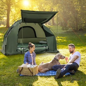 Db 1 Person Folding Cot Tent Oxford Cloth Waterproof Single Layer Three Season <b>Camping</b> Tent With Sunshade And <b>Air</b> <b>Mattress</b> - Product Image 3