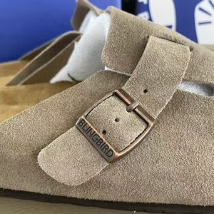 Sabots de jardin de haute qualité, mules tendance pour hommes, en <span class=keywords><strong>cuir</strong></span> véritable de marque de créateur, daim de luxe, semelle en liège, avec logo personnalisé, vente en gros - Product Image 5