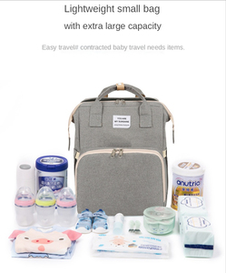 Sac à langer pliable, sac à dos pour maman, grande capacité, sac de voyage multifonctionnel avec port de charge USB - Product Image 3