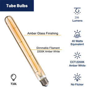 หลอดไฟ T10 แบบยาว 4W 350lm 2200K ปรับความสว่างได้ สำหรับใช้ในบ้าน ขายตรงจากโรงงาน - Product Image 2