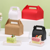 Boîte d'emballage personnalisée pour petits gâteaux triangulaires en mousse, boîte en papier pliable jetable et portable, respectueuse de l'environnement