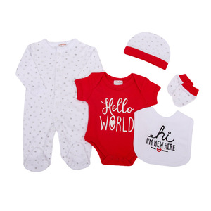 Ensemble de layette pour bébé en coton de haute qualité, personnalisé en usine, vente en gros, vêtements pour nouveau-né - Product Image 4
