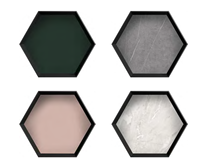 Niche de douche hexagonale encastrée murale avec panneau arrière en pierre frittée pour la rénovation de salle de bain
