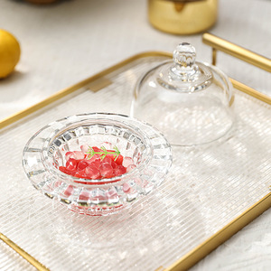 Hiện đại không độc hại xương Trung Quốc thủy tinh chim tổ Cốc nắp trong suốt trái cây Snack tráng miệng bát sáng tạo đường nước Tremella súp - Product Image 4