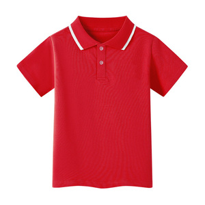 Polo d'été pour garçons, haut en coton, couleur unie, nouvelle collection - Product Image 1