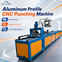 Equipo de Perforación Automática CNC para Perfiles de Aluminio, 6 Orificios, Hidráulico, Perforadora de Orificios Cuadrados para Tubos de Aluminio