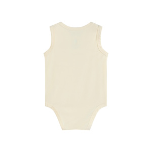 Combinaison bébé unisexe <span class=keywords><strong>OKIDS</strong></span> en fibre de bambou, douce et respirante, couleur unie, sans manches, avec cinq boutons à griffes - Product Image 3