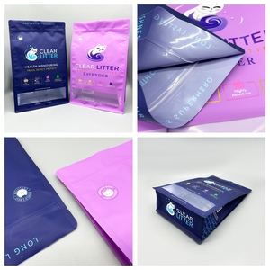 Tùy chỉnh PE Nhựa đứng lên túi cho các loại hạt & hạt nhân độ ẩm bằng chứng tự đứng Dưới Cửa Sổ dây kéo túi hàng đầu - Product Image 2