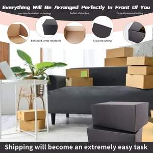Cajas de Envío de Cartón Corrugado Negro, Resistentes a Impactos, con Etiqueta de Sellado Exquisita. Aptas para <span class=keywords><strong>Comercio</strong></span> <span class=keywords><strong>Electrónico</strong></span> - Product Image 6