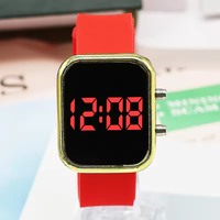 Montre électronique sportive LED rectangulaire simple à succès, montre décontractée tendance pour étudiants, montre de couple