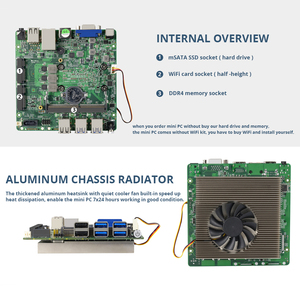 <span class=keywords><strong>Carte</strong></span> mère Mini PC 8e génération Core I3 I5 I7 8550U Mini ITX avec mémoire DDR4 et ventilateur - Product Image 6