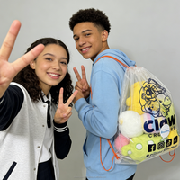 Sac à dos transparent à cordon personnalisé OEM/ODM de haute qualité pour poupées griffes, vente en gros, sac à cordon en plastique pour jouets en peluche