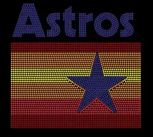 ASTROS Houston diseño personalizado equipo de béisbol Houston Astros Rhinestone transferencia de calor - Product Image 2