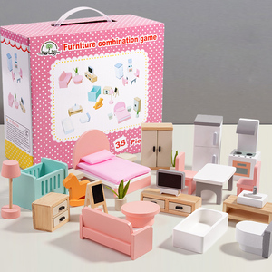 <span class=keywords><strong>Mini</strong></span> ensemble de meubles de simulation de maison de poupée personnalisé, jouets éducatifs d'apprentissage pour enfants, garçons et filles, cadeaux - Product Image 1