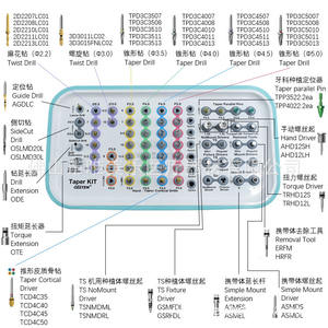 Kit d'outils chirurgicaux de base OSSTEM, kit d'outils manuels pour implants dentaires avec kit d'outils pour implants en métal, plastique et acier réutilisables - Product Image 3