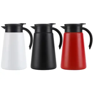 Tea And Coffee Pot Stocked Custom Logo Double Wall Insulated Coffee Pot Stainless Steel Vacuum Thermos Kettle Tea Coffee Carafe