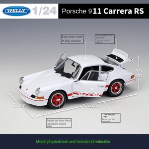 Vente chaude Welly 1:24 P Orsche 1973 9 11 <span class=keywords><strong>Carrera</strong></span> RS Super voiture en métal à collectionner Simulation moulé sous pression modèle de voiture en alliage de voiture - Product Image 2