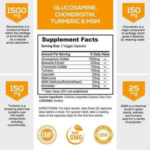 Diyet takviyeleri doğal Boswellia ve ananas proteaz ortak destek ve konfor glukozamin ve kondroitin zerdeçal - Product Image 2