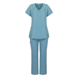 Women Hospital Uniform <b>Scrub</b> Set Moisture Wicking Split Design For Nurses Doctors Cosmetic Surgeons Veterinarians Dentists - Product Image 5