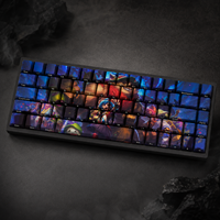 Lot de 68 touches PBT personnalisées imprimées latéralement par sublimation, profil Cherry, pour clavier de jeu mécanique - Vente en gros