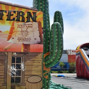 บ้านเด้งเป่าลม PVC สำหรับเด็กวัยหัดเดินบ้านคาวบอยสำหรับเช่ากลางแจ้งในร่ม - Product Image 4