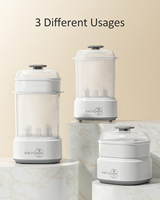 Stérilisateur de biberons OEM/ODM à vapeur sans BPA, 5 biberons, double couche, grande capacité, désinfection multifonctionnelle pour la maison