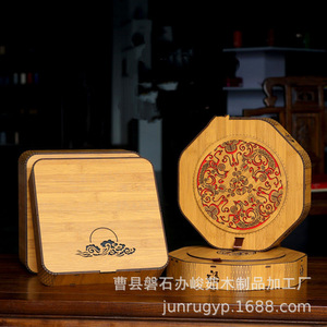 Boîte d'emballage carrée en bambou faite à la main pour thé, stockage alimentaire et usage général, origine Shandong, commande personnalisée disponible - Product Image 1