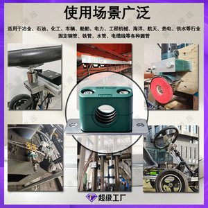 Abrazaderas de Tubería Ligeras de Plástico Serie TLPG5 con Placa de Montaje Hexagonal Interna Extendida para Fijación de Tuberías de Agua - Product Image 5