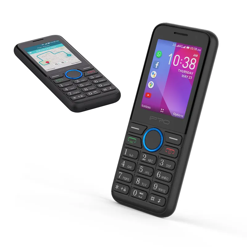 IPRO Original Brand Quad Core 2.4 Inch Kaios 4g Feature Phone Support Whatsapp & Youtube & Wifi & Gps Navigation